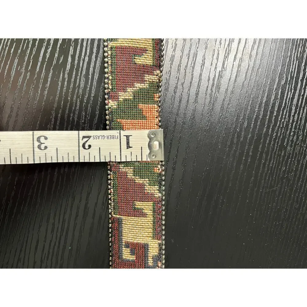 Vintage Woven Aztec Tapestry Belt